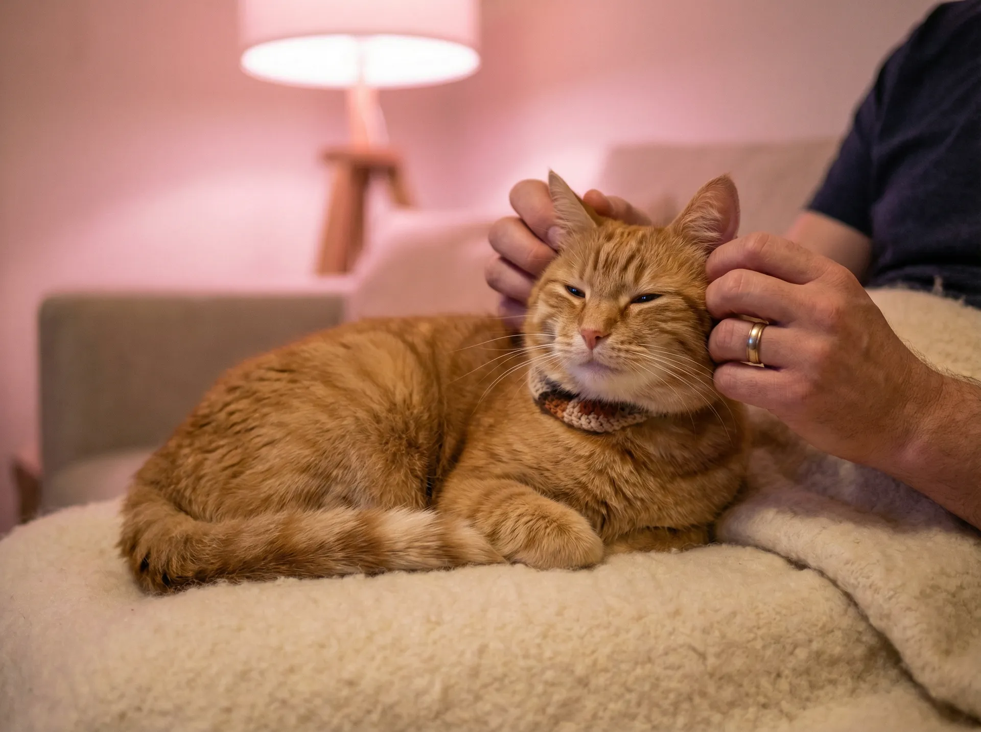 猫咪被温柔抚摸的幸福时刻 - 缓慢而有力的一下又一下视频